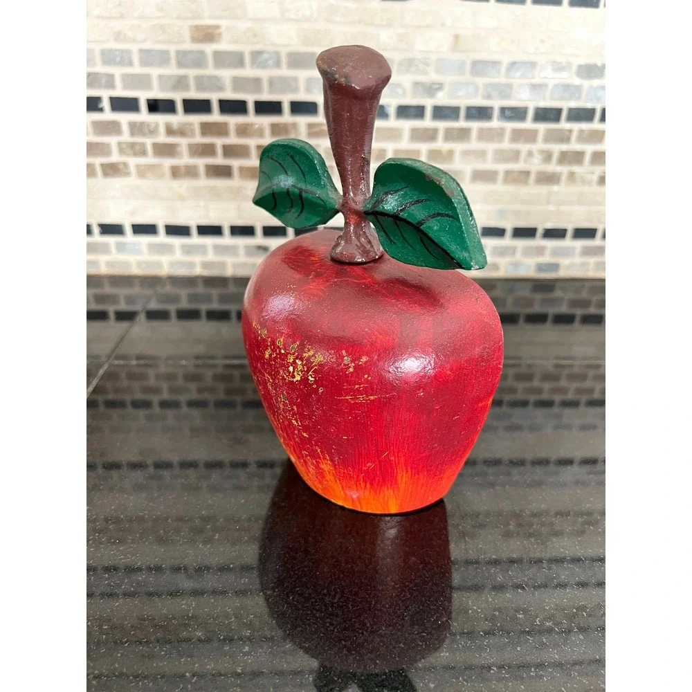 Vintage Cast Iron 'RED APPLE' Door Stop - 7